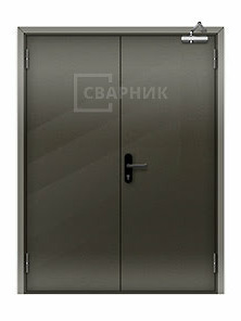 Двупольная металлическая противопожарная дверь EI 60 без порога
