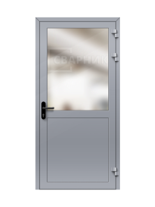 Дверь EIW-60 противопожарная металлическая огнестойкая остекленная